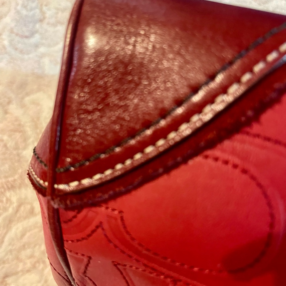 Coach Hampton Tote Bag in Deep Red - Picture 11 of 15